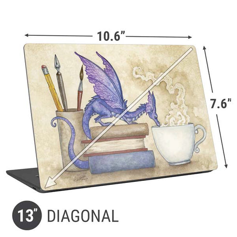 Amy Brown Whats in Here Coffee Dragon Universal Laptop 13in (10.6 x 7.6in) Skin